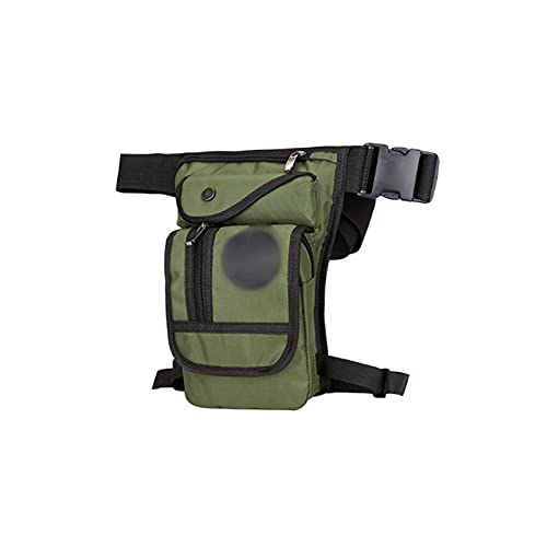 AQQWWER Hüfttasche Nylon Rider Beinbeutel, Männer Hip Drop Messenger Schulter Reisen Taille Pack Taschen, Bequeme Taille Tasche für Outdoor-Sport, Beinbeutel (Color : Army Green) von AQQWWER