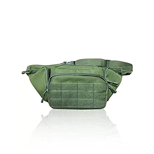 AQQWWER Hüfttasche Tactical Taschen für Männer Multifunktions-Outdoor männlichen Brust Beutel-große Kapazitäts Nylon Herren Fanny-Pack (Color : Green) von AQQWWER