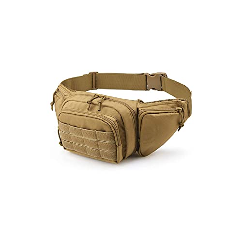 AQQWWER Hüfttasche Tactical Taschen für Männer Multifunktions-Outdoor männlichen Brust Beutel-große Kapazitäts Nylon Herren Fanny-Pack (Color : Khaki) von AQQWWER