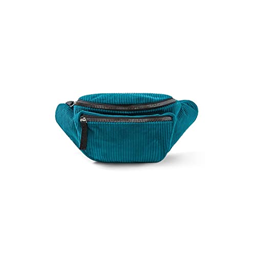 AQQWWER Hüfttasche Taille Pack Womens Gürtel Tasche Corduroy Fanny Pack Designer Mode Reißverschluss Brusttasche Tasche Vintage Stil Telefonbeutel (Color : Blue) von AQQWWER