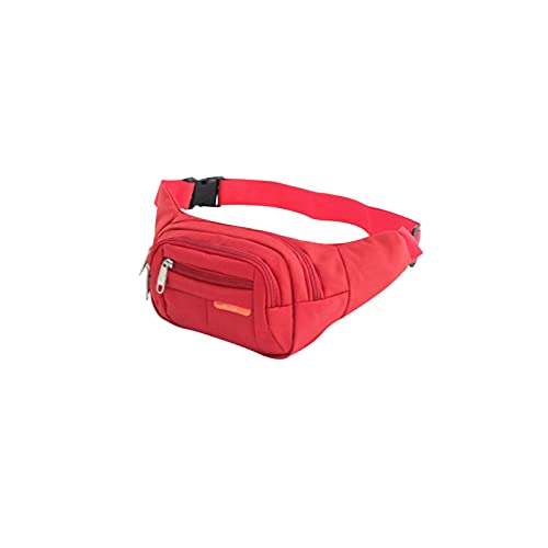 AQQWWER Hüfttasche Taille Packs, 6 Farben Unisex Taille Männer Frauen Bum Bag Reisen Telefon Geld Beutel Taschen Weibliche Gürtelbeutel (Color : Red) von AQQWWER