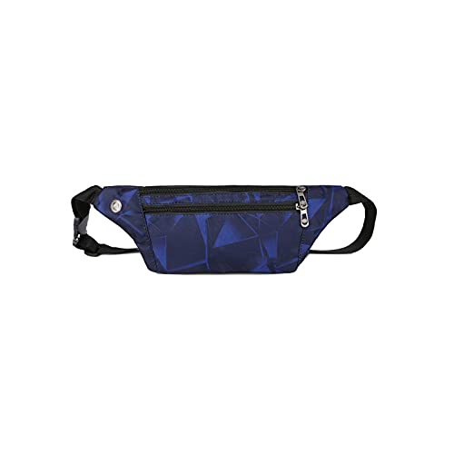 AQQWWER Hüfttasche Taille Packs Frauen Tasche, tragbare Handy Münze Geldbörsen für Reisen und Sport im Freien, Reisen wasserdicht mit Kopfhörerloch (Color : Deep Blue) von AQQWWER