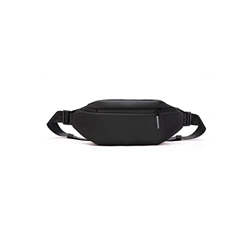 AQQWWER Hüfttasche Taille Packungen, Brusttasche der Männer, die Neue Multifunktions-Taille Tasche für Sport männlich wasserdicht außerhalb der Fanny-Tasche-Pack-Umhängetasche (Color : Black) von AQQWWER