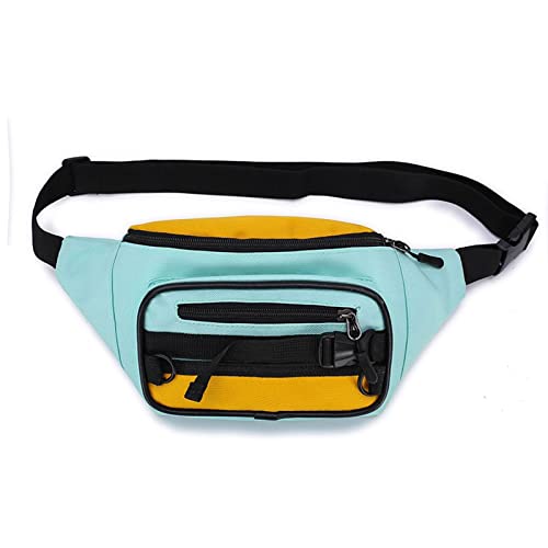 AQQWWER Hüfttasche Taille Tasche Frauen Fanny Pack Taille Packs Freizeit Leinwand Bum Paket Banane Messenger Bags Neue Reißverschluss Hip Hop Bag Schulter Pack (Color : A Green Waist Pack) von AQQWWER