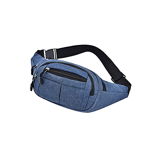 AQQWWER Hüfttasche Taille Tasche für Männer, Oxford Tuch Wasserabweisende Handy Aufbewahrungstasche, sportlicher und lässiger Kreuzkörper-Brusttasche für Frauen (Color : Blue) von AQQWWER