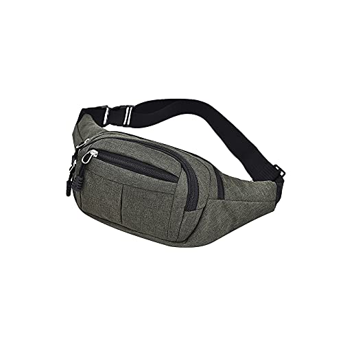 AQQWWER Hüfttasche Taille Tasche für Männer, Oxford Tuch Wasserabweisende Handy Aufbewahrungstasche, sportlicher und lässiger Kreuzkörper-Brusttasche für Frauen (Color : Green) von AQQWWER