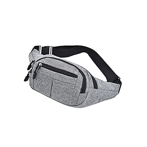 AQQWWER Hüfttasche Taille Tasche für Männer, Oxford Tuch Wasserabweisende Handy Aufbewahrungstasche, sportlicher und lässiger Kreuzkörper-Brusttasche für Frauen (Color : Grijs) von AQQWWER
