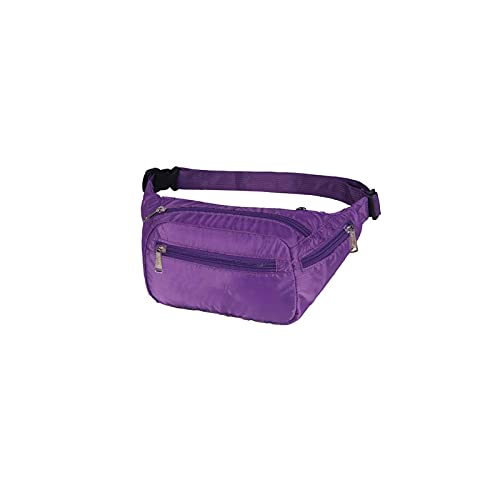 AQQWWER Hüfttasche Taillenpackungen, Faltbare Taille Fanny-Packung für Frauen wasserdichte Taille Taschen Damenmode Bum Bag Reise Crossbody Brusttaschen (Color : Purple) von AQQWWER