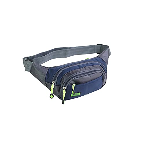 AQQWWER Hüfttasche Tasche Leinwand Unisex Fanny Pack, Taille Hüftgürtel Tasche Geldbörse Tasche, Reisen Laufende Sport Bum Wasserdicht (Color : Deep Blue) von AQQWWER