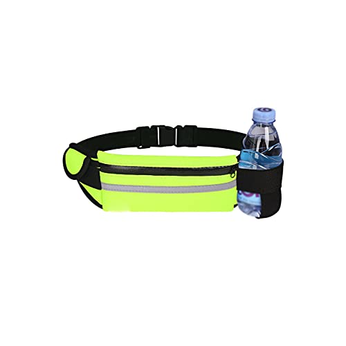 AQQWWER Hüfttasche Ultradünne kleine Taille Tasche Sport Pack Frauen laufende Tasche wasserdichte Handytasche Mini Reisetasche mit Kopfhörer Jack (Color : Green) von AQQWWER