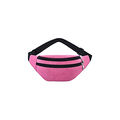 AQQWWER Hüfttasche Unisex Fanny Pack Große Kapazität Hüftbeutel Brust Pack Freie Sport Truhe Tasche Frauen Sport Telefon Taille Packs Mann's Crossbody Bags (Color : Pink) von AQQWWER