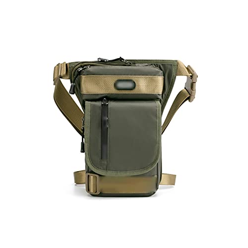 AQQWWER Hüfttasche wasserdichte Nylon Männer Bein Hip Drop Tasche Für Reiter Motorrad Assault Travel Messenger Fanny Bum Gürtel Pack, Oberschenkel Tasche (Color : Army Green) von AQQWWER