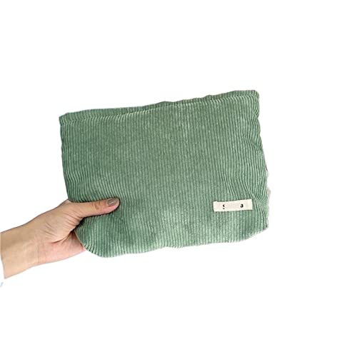 AQQWWER Schminktasche Corduroy Portable Cosmetic Bags Women Zipper Makeup Pouch Simple Wash Cases Female Cosmetic Bag von AQQWWER