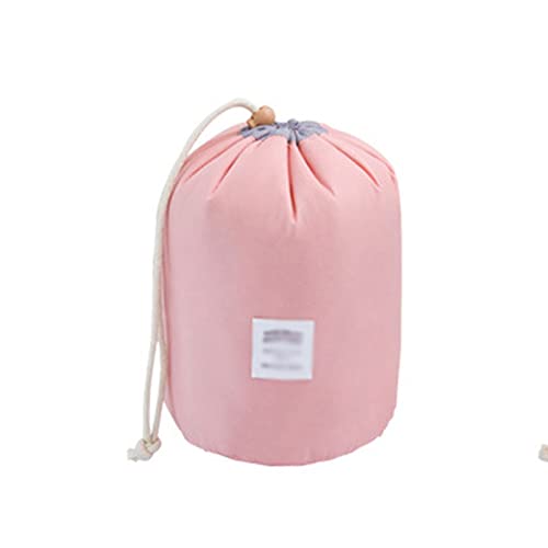 AQQWWER Schminktasche Cosmetic Bag Round Waterproof Makeup Bag Travel Organizer Female Multi Functional Storage Bag (Color : Pink) von AQQWWER