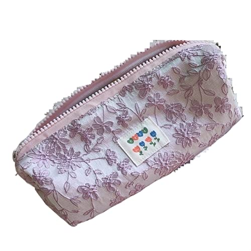 AQQWWER Schminktasche Cosmetic Bag for Women Cute Makeup Cotton Fabric Toiletry Bag Students Pencil Case Cosmetic Bag von AQQWWER