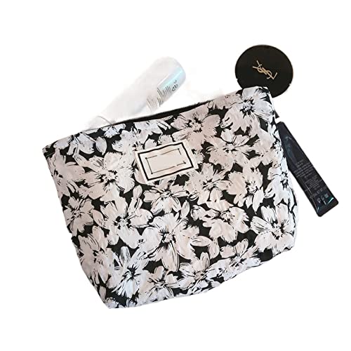 AQQWWER Schminktasche Cotton Fabric Cosmetic Bag Women Make Up BagTravel Toiletry Bags Floral Cosmetic Pouch Beauty Case Cosmetic Bag von AQQWWER