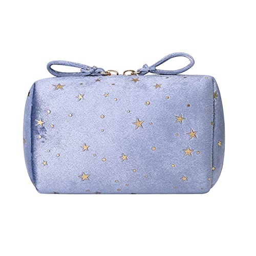 AQQWWER Schminktasche Makeup Bag Organizer Soft Lipstick Storage Bag Women Toiletry Beauty Make Up Case Pouch Portable Cosmetic Bag (Color : Blue) von AQQWWER