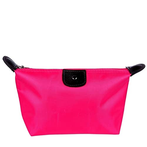 AQQWWER Schminktasche Portable Cosmetic Bag for Women Colorful Waterproof New Travel Dumpling Storage Bags Cute Toiletry Makeup Bag (Color : Pink) von AQQWWER