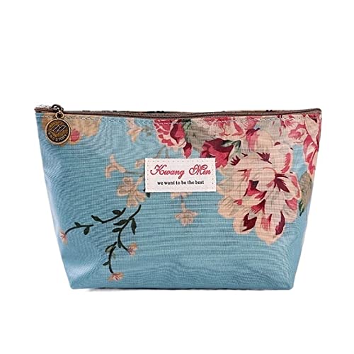 AQQWWER Schminktasche Toiletry Bag Zipper Cosmetic Cases Flower Clutch Bag for Girls Women Creative Pouch Portable Cosmetic Bag von AQQWWER