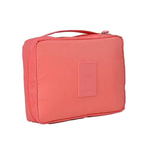 AQQWWER Schminktasche Travel Cosmetic Bag Women Zipper Make Up Bag Polyester High Capacity Makeup Case Handbag Cosmetic Bag von AQQWWER