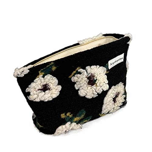AQQWWER Schminktasche Women Makeup Organizer Bags Flower Cosmetic Storage Bag Travel Portable Toiletry Bag Beauty Case Cosmetic Bag von AQQWWER