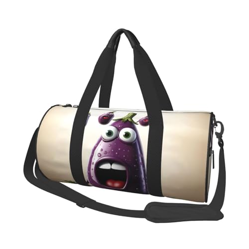 Sporttasche für Damen und Herren, Reisetasche, Wochenendtasche, Handgepäcktasche für Reisen, Schwimmen, Fitness, Workout, Sport, Hacker, Attacke, Duffle Bag, Cartoon Aubergine, Einheitsgröße Sporttasche für Damen und Herren, Reisetasche, Wochenendtasche, Handgepäcktasche für Reisen, Schwimmen, Fitness, Workout, Sport, Hacker, Attacke, Duffle Bag, Cartoon Aubergine, Einheitsgröße von AQRJKHD