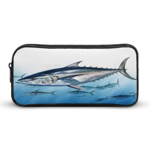 AQRJLPM Bluefin Thunnus Federmäppchen mit großem Fassungsvermögen, einfache Markertasche, tragbar, ästhetischer Reißverschluss, Federmäppchen AQRJLPM Bluefin Thunnus Federmäppchen mit großem Fassungsvermögen, einfache Markertasche, tragbar, ästhetischer Reißverschluss, Federmäppchen von AQRJLPM