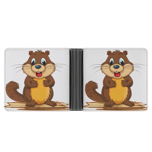 AQRJLPM Cartoon Animated Beaver Wallet with Money Clip Leather Bifold Wallet Slim Credit Card Holder Gift for Men AQRJLPM Cartoon Animated Beaver Wallet with Money Clip Leather Bifold Wallet Slim Credit Card Holder Gift for Men von AQRJLPM