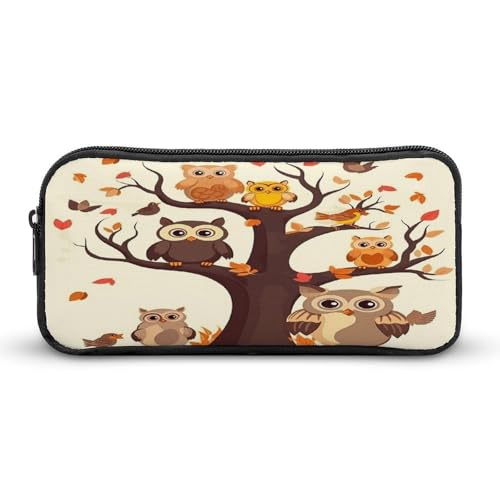AQRJLPM Federmäppchen mit Cartoon-Eule auf Baum, großes Fassungsvermögen, einfache Marker-Tasche, tragbar, ästhetischer Reißverschluss, Federmäppchen AQRJLPM Federmäppchen mit Cartoon-Eule auf Baum, großes Fassungsvermögen, einfache Marker-Tasche, tragbar, ästhetischer Reißverschluss, Federmäppchen von AQRJLPM