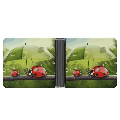 AQRJLPM Funny Ladybug Holding Umbrellas Wallet with Money Clip Leather Bifold Wallet Slim Credit Card Holder Gift for Men AQRJLPM Funny Ladybug Holding Umbrellas Wallet with Money Clip Leather Bifold Wallet Slim Credit Card Holder Gift for Men von AQRJLPM