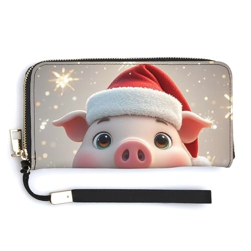 AQRJLPM Geldbörse mit Weihnachtsmütze, Leder, Reißverschluss, großes Fassungsvermögen, Geldbörse mit Handgelenkband, weiß, 20 x 10,5 cm, Geldbörse, weiß, 20.0*10.5cm, Brieftasche AQRJLPM Geldbörse mit Weihnachtsmütze, Leder, Reißverschluss, großes Fassungsvermögen, Geldbörse mit Handgelenkband, weiß, 20 x 10,5 cm, Geldbörse, weiß, 20.0*10.5cm, Brieftasche von AQRJLPM