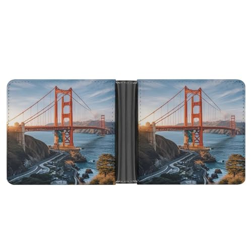 AQRJLPM Golden Gate Bridge Geldbörse mit Geldklammer Leder Bifold Wallet Slim Kreditkartenetui Geschenk für Männer AQRJLPM Golden Gate Bridge Geldbörse mit Geldklammer Leder Bifold Wallet Slim Kreditkartenetui Geschenk für Männer von AQRJLPM