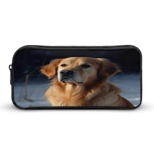 AQRJLPM Golden Retriever Federmäppchen, großes Fassungsvermögen, einfache Markertasche, tragbar, ästhetischer Reißverschluss, Federmäppchen AQRJLPM Golden Retriever Federmäppchen, großes Fassungsvermögen, einfache Markertasche, tragbar, ästhetischer Reißverschluss, Federmäppchen von AQRJLPM