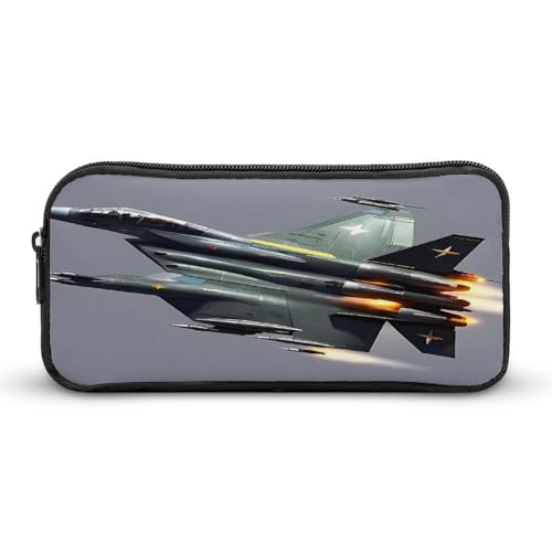 AQRJLPM Jet Fighter Federmäppchen, großes Fassungsvermögen, einfache Markertasche, tragbar, ästhetischer Reißverschluss, Federmäppchen AQRJLPM Jet Fighter Federmäppchen, großes Fassungsvermögen, einfache Markertasche, tragbar, ästhetischer Reißverschluss, Federmäppchen von AQRJLPM