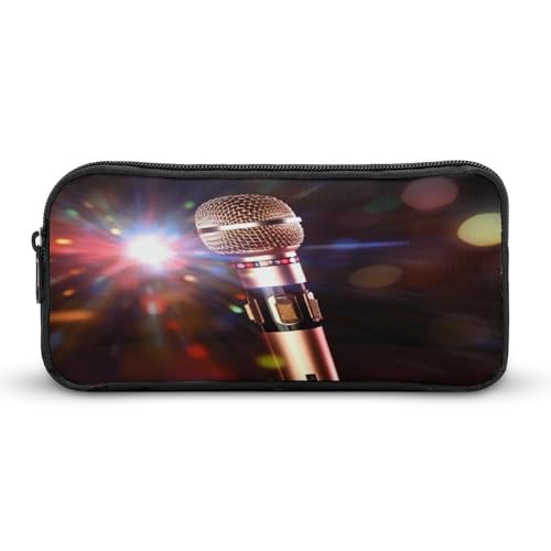 AQRJLPM Karaoke-Mikrofon-Federmäppchen mit großem Fassungsvermögen, einfache Marker-Tasche, tragbar, ästhetischer Reißverschluss, Federmäppchen AQRJLPM Karaoke-Mikrofon-Federmäppchen mit großem Fassungsvermögen, einfache Marker-Tasche, tragbar, ästhetischer Reißverschluss, Federmäppchen von AQRJLPM