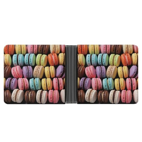 AQRJLPM Macaron Biscuit Flavored Pastries Wallet with Money Clip Leather Bifold Wallet Slim Credit Card Holder Gift for Men AQRJLPM Macaron Biscuit Flavored Pastries Wallet with Money Clip Leather Bifold Wallet Slim Credit Card Holder Gift for Men von AQRJLPM