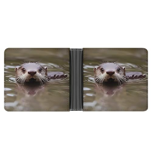 AQRJLPM Niedliche Geldbörse mit Geldklammer aus Leder, schmal, Kreditkartenhalter, Geschenk für Herren von AQRJLPM