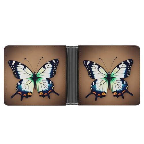AQRJLPM Niedliche kleine Schmetterlings-Geldbörse mit Geldklammer aus Leder, Bifold Wallet Slim Kreditkartenetui Geschenk für Männer AQRJLPM Niedliche kleine Schmetterlings-Geldbörse mit Geldklammer aus Leder, Bifold Wallet Slim Kreditkartenetui Geschenk für Männer von AQRJLPM