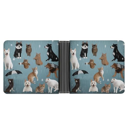 AQRJLPM Raining Cats & Dogs Wallet with Money Clip Leather Bifold Wallet Slim Credit Card Holder Gift for Men AQRJLPM Raining Cats & Dogs Wallet with Money Clip Leather Bifold Wallet Slim Credit Card Holder Gift for Men von AQRJLPM