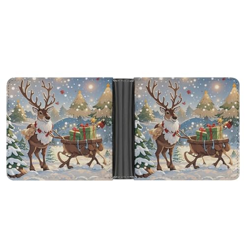 AQRJLPM Rentier-Geldbörse mit Geldklammer aus Leder, schmal, Kreditkartenhalter, Geschenk für Herren von AQRJLPM