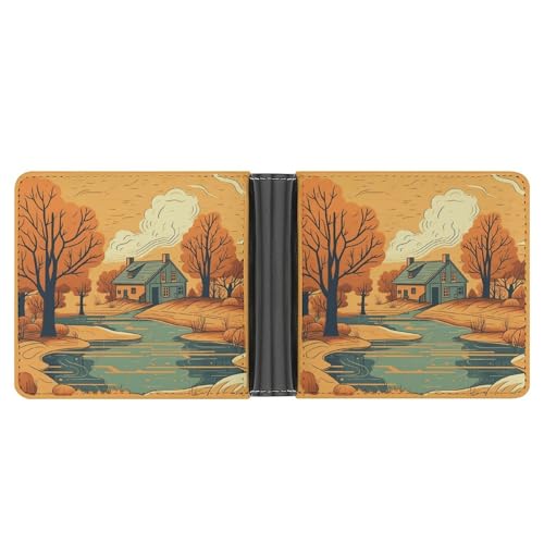 River in Front of House Wallet with Money Clip Leather Bifold Wallet Slim Credit Card Holder Gift for Men River in Front of House Wallet with Money Clip Leather Bifold Wallet Slim Credit Card Holder Gift for Men von AQRJLPM