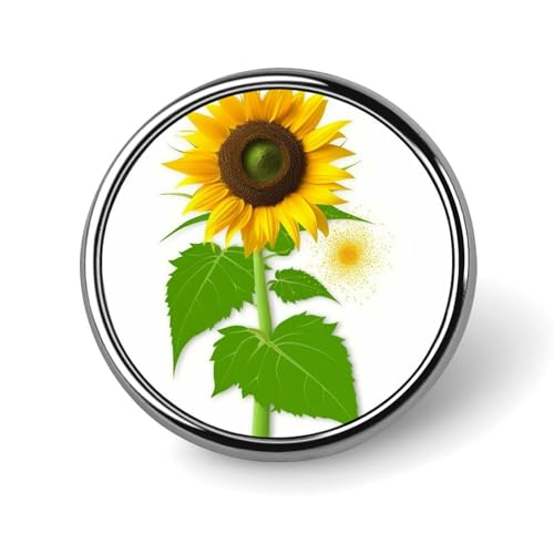 Runde Anstecknadel mit Sonnenblume und Unkraut, personalisierbar, Metall, passend für Kleidung, Taschen, Hüte, humorvoll, bedruckte Brosche, Abzeichen, Party-Dekorationen, Zubehör für Männer und Runde Anstecknadel mit Sonnenblume und Unkraut, personalisierbar, Metall, passend für Kleidung, Taschen, Hüte, humorvoll, bedruckte Brosche, Abzeichen, Party-Dekorationen, Zubehör für Männer und von AQRJLPM