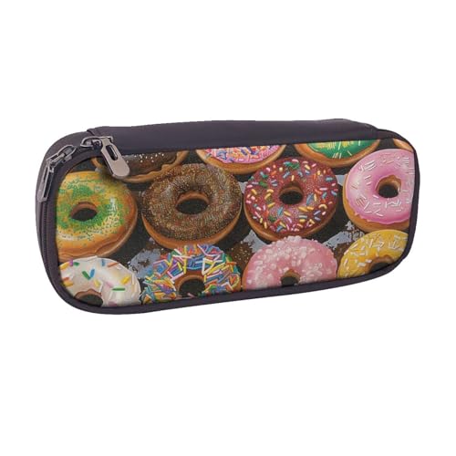 AQRJLPO Bunte Donut-Drucke, Leder-Federmäppchen, niedliches Federmäppchen, Federmäppchen, Reise-Make-up-Tasche, Schreibwaren, Geschenk für Studenten, Mädchen, Jungen, Frauen, Schwarz , Einheitsgröße AQRJLPO Bunte Donut-Drucke, Leder-Federmäppchen, niedliches Federmäppchen, Federmäppchen, Reise-Make-up-Tasche, Schreibwaren, Geschenk für Studenten, Mädchen, Jungen, Frauen, Schwarz , Einheitsgröße von AQRJLPO