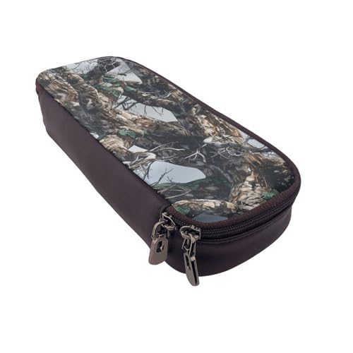 AQRJLPO Cold Tree Federmäppchen aus Leder mit Camouflage-Aufdruck, Kosmetik-Organizer-Tasche mit Reißverschluss, wasserdicht, Schulbedarf, Reise-Make-up-Tasche, Schreibwaren-Geschenk für Studenten von AQRJLPO