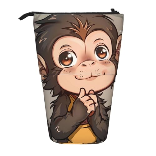 AQRJLPO Erweiterbares Federmäppchen mit Affen-Kunstdruck, Organizer, dehnbare Reise-Schreibwaren und Make-up-Tasche, Schreibtisch-Aufbewahrungsbox für Schule, Büro, Reisen, Schwarz , Einheitsgröße AQRJLPO Erweiterbares Federmäppchen mit Affen-Kunstdruck, Organizer, dehnbare Reise-Schreibwaren und Make-up-Tasche, Schreibtisch-Aufbewahrungsbox für Schule, Büro, Reisen, Schwarz , Einheitsgröße von AQRJLPO