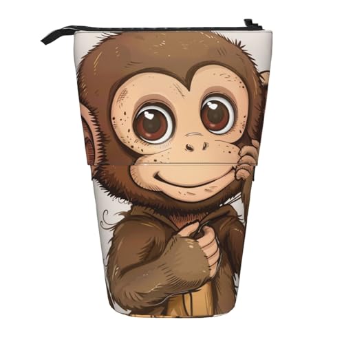 AQRJLPO Erweiterbares Federmäppchen mit Affen-Kunstdruck, Organizer, dehnbare Reise-Schreibwaren und Make-up-Tasche, Schreibtisch-Aufbewahrungsbox für Schule, Büro, Reisen, Schwarz , Einheitsgröße AQRJLPO Erweiterbares Federmäppchen mit Affen-Kunstdruck, Organizer, dehnbare Reise-Schreibwaren und Make-up-Tasche, Schreibtisch-Aufbewahrungsbox für Schule, Büro, Reisen, Schwarz , Einheitsgröße von AQRJLPO