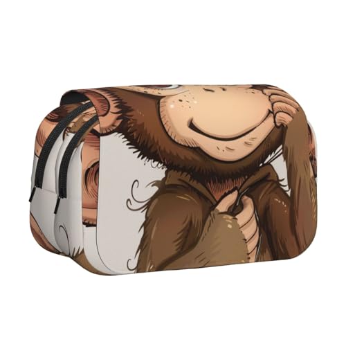 AQRJLPO Federmäppchen, Motiv: Natur, violett, Blumen, Wiese, Berge, malerischer Druck, doppellagig, Flip-Bleistifttasche, Stift-Organizer, Make-up-Tasche für Schule, Reisen und Arbeit von AQRJLPO