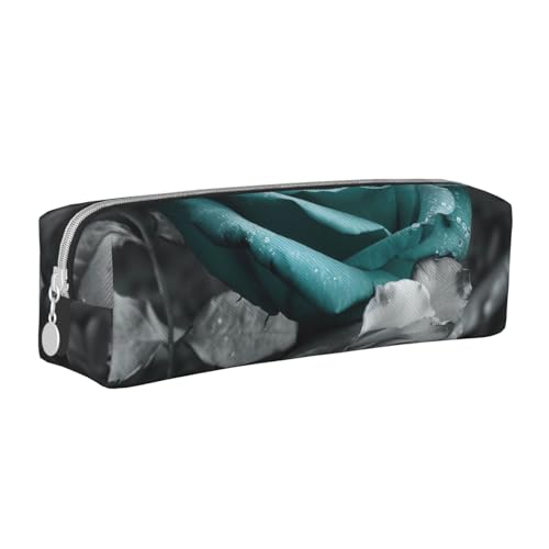 AQRJLPO Federmäppchen aus Leder, schlichtes Federmäppchen, niedliches Federmäppchen, Stifteetui, Schulbedarf, Organizer, Make-up-Tasche für Jungen, Mädchen, Studenten, weiß, Einheitsgröße, Schulranzen von AQRJLPO