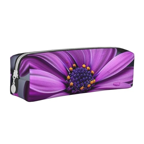 AQRJLPO Federmäppchen aus Leder mit Blumendruck, niedliches Federmäppchen, Stifteetui, Schule, Schreibwaren, Organizer, Make-up-Tasche für Jungen, Mädchen, Studenten, weiß, Einheitsgröße, Schulranzen von AQRJLPO