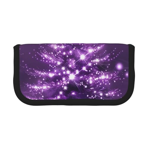 AQRJLPO Federmäppchen aus Segeltuch mit Lotusblumen-Druck, für Jungen, Mädchen, Damen, Kosmetik- und Schreibwaren-Organizer, Reißverschluss, Schreibtisch-Aufbewahrungstasche für Schule, Büro und von AQRJLPO